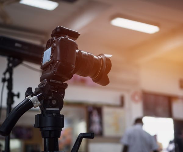 camera set up for live-streaming