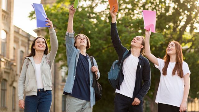 students enjoying their independence