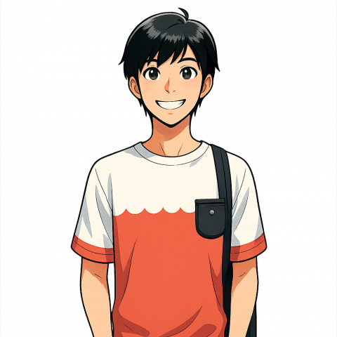 Student at computer